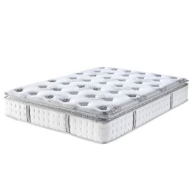12 inch Medium Firm Pillow Top Hybrid Mattress In A Box - (size: king size)