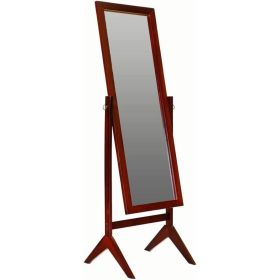 Modern Full Length Freestanding Bedroom Floor Cheval Mirror in (Color: cherry)